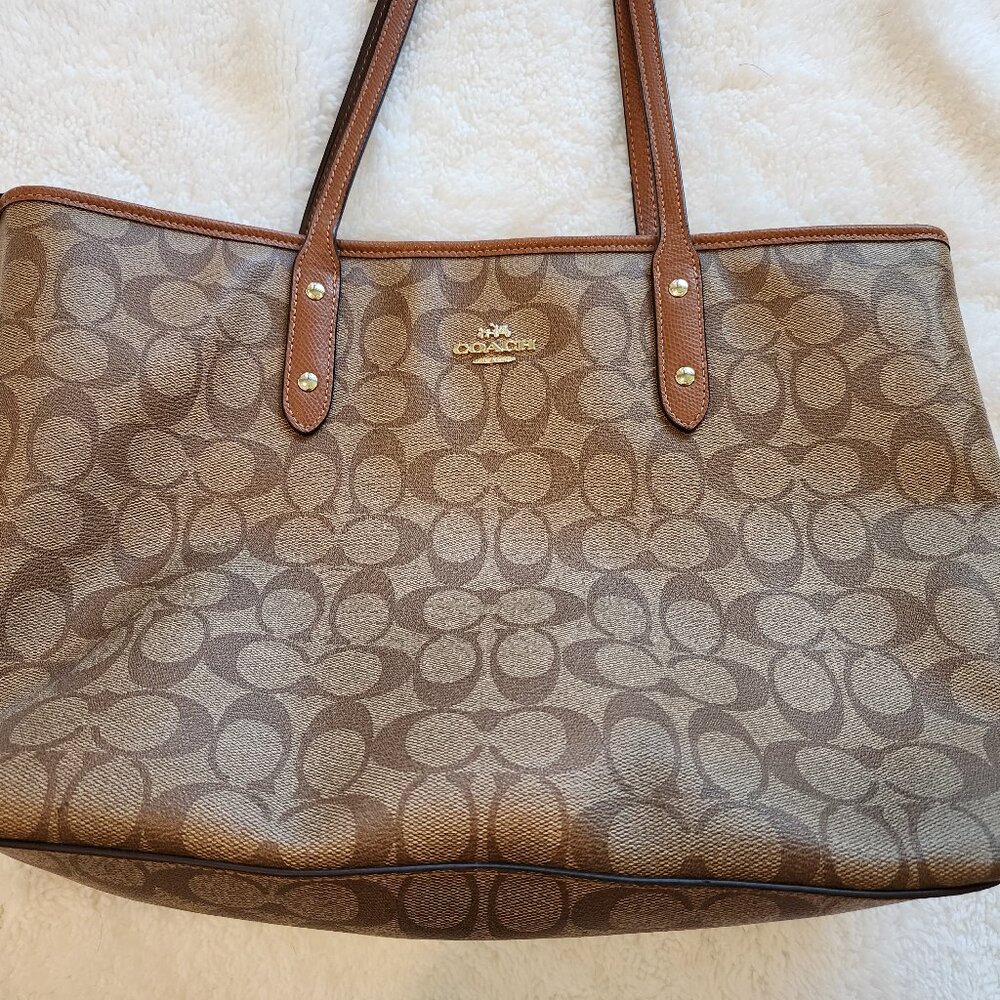 Coach Shoulder Tan and Brown